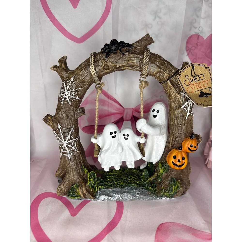 NEW Sweet Street Ghost Family Swing Halloween Decor